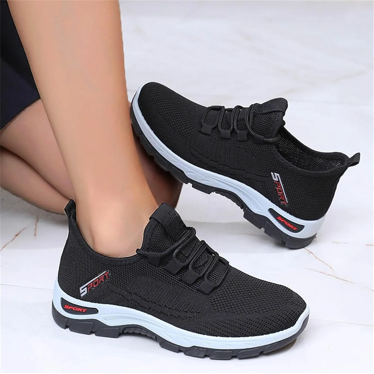 Wide Toe Box Shoes for Women Men Gym Tennis Athletic Mesh Sneakers Non-Slip Ultra Light Running Sneaker Lightweight Breathable Walking Shoes Tennis Workout Training Arch Support Shoe