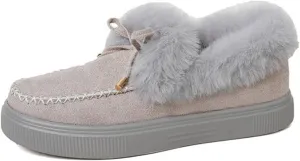 Winter Boots For Women 2024 Fashion Snow Boots Warm Ankle Booties Slip On Outdoor Fur Lined Comfortable Loafers Shoes