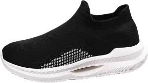 Women Sneakers Black Size 9 Womens Pull On Sneakers Women Slip On Shoes High Top Sneakers for Women Ankle Support Tenis para Caminar De Mujer Comodos