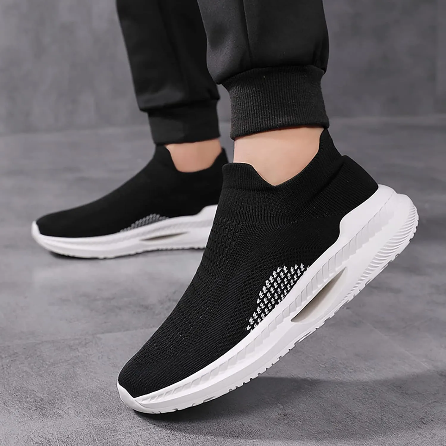Women Sneakers Black Size 9 Womens Pull On Sneakers Women Slip On Shoes High Top Sneakers for Women Ankle Support Tenis para Caminar De Mujer Comodos