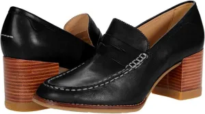 Women Vintage Chunky Stacked Heel Loafers Pumps Closed Round Toe Slip On Oxford Shoes Mid Block Heels Matte Nubuck Suede Two-Toned Work Loafer Shoes Office Ladies Dressy Elegant 4-11 M US