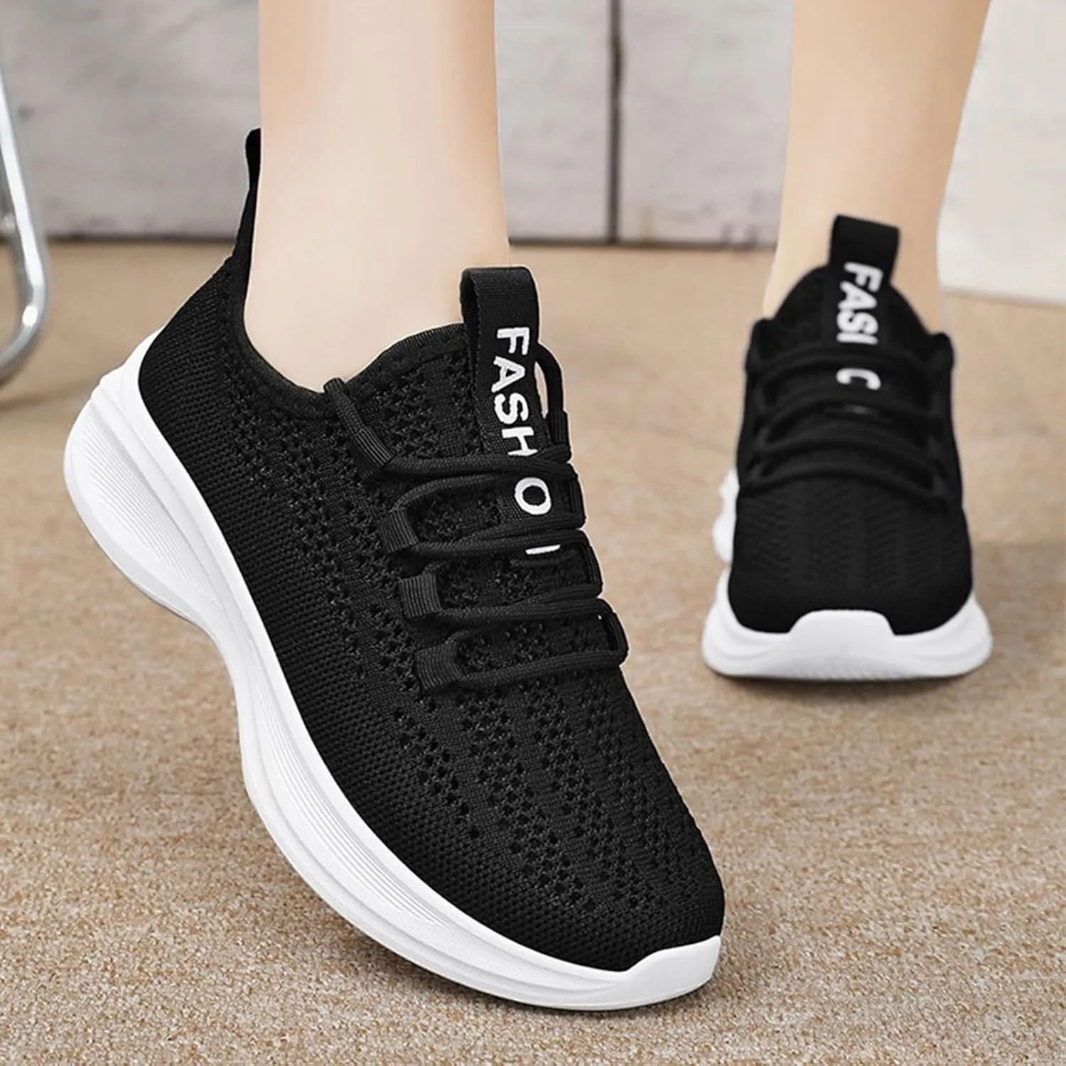 Women's Breathable Mesh Running Flywoven Orthopedic Soft Sole Casual Sports Shoes Summer Shoes Women