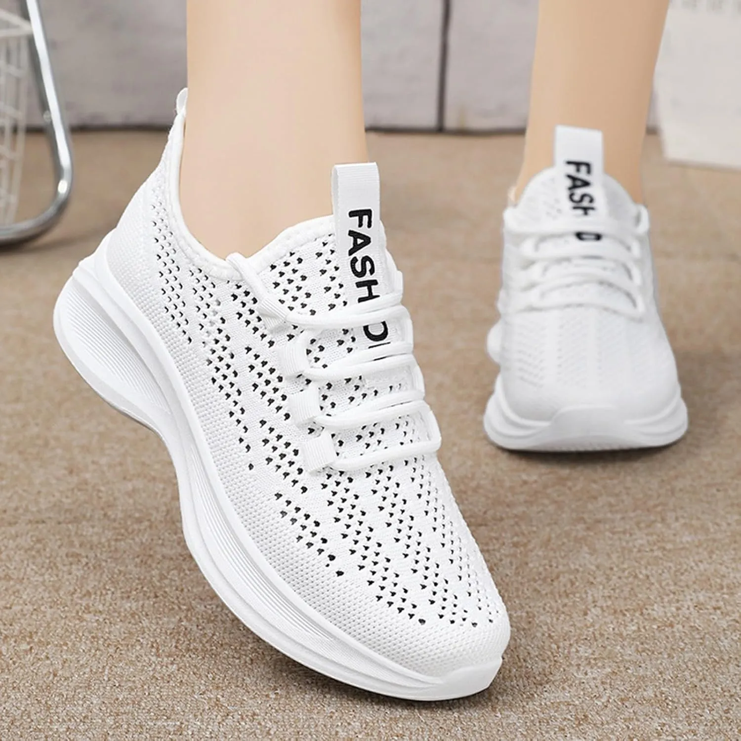 Women's Breathable Mesh Running Flywoven Orthopedic Soft Sole Casual Sports Shoes Summer Shoes Women