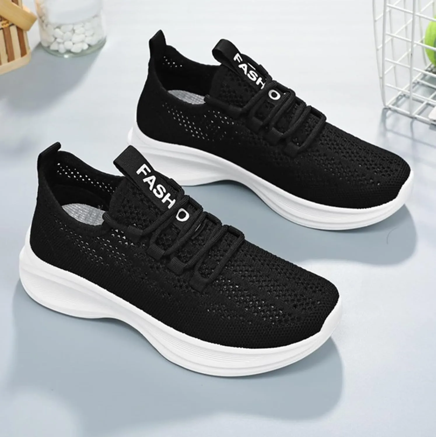 Women's Breathable Mesh Running Flywoven Orthopedic Soft Sole Casual Sports Shoes Summer Shoes Women