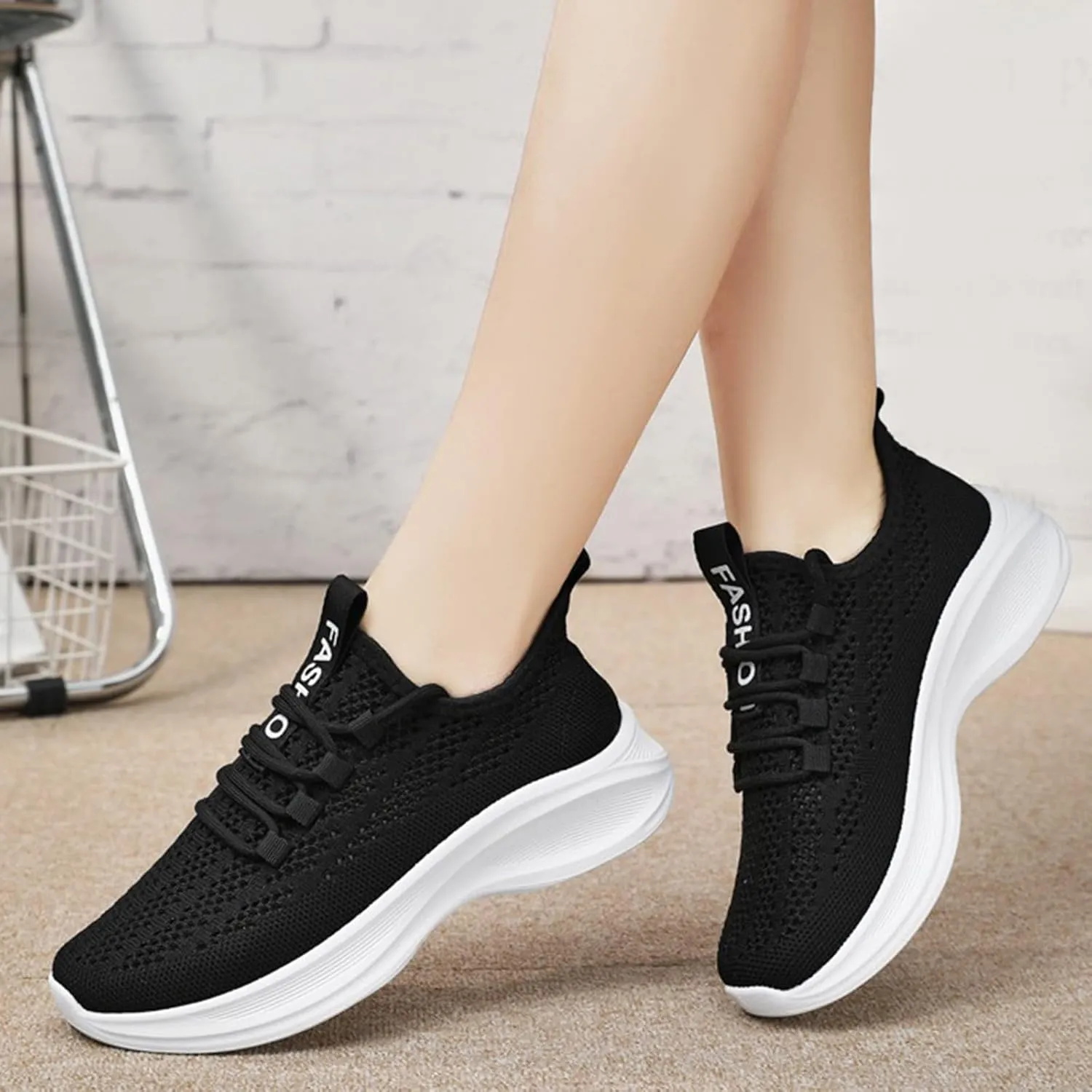 Women's Breathable Mesh Running Flywoven Orthopedic Soft Sole Casual Sports Shoes Summer Shoes Women