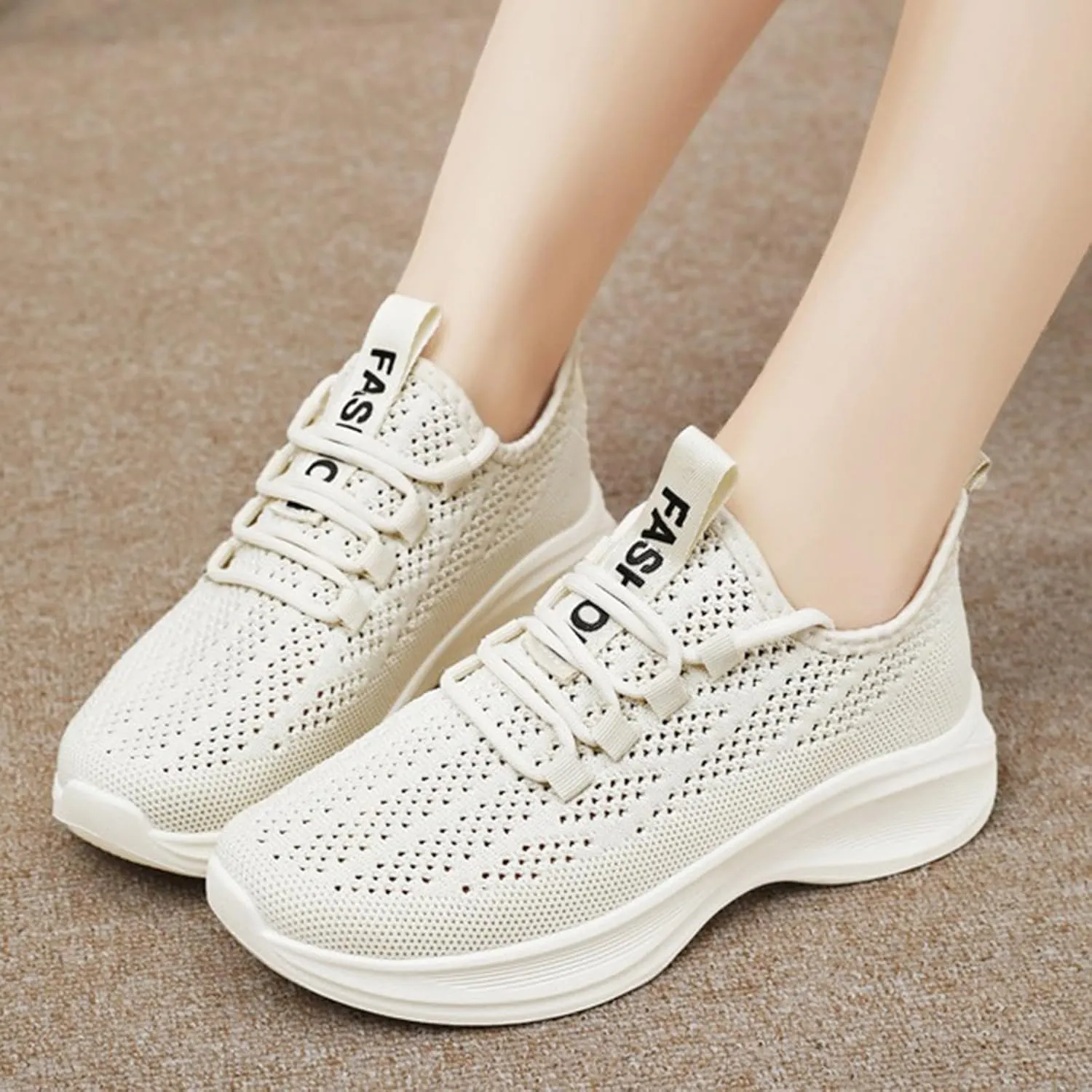 Women's Breathable Mesh Running Flywoven Orthopedic Soft Sole Casual Sports Shoes Summer Shoes Women