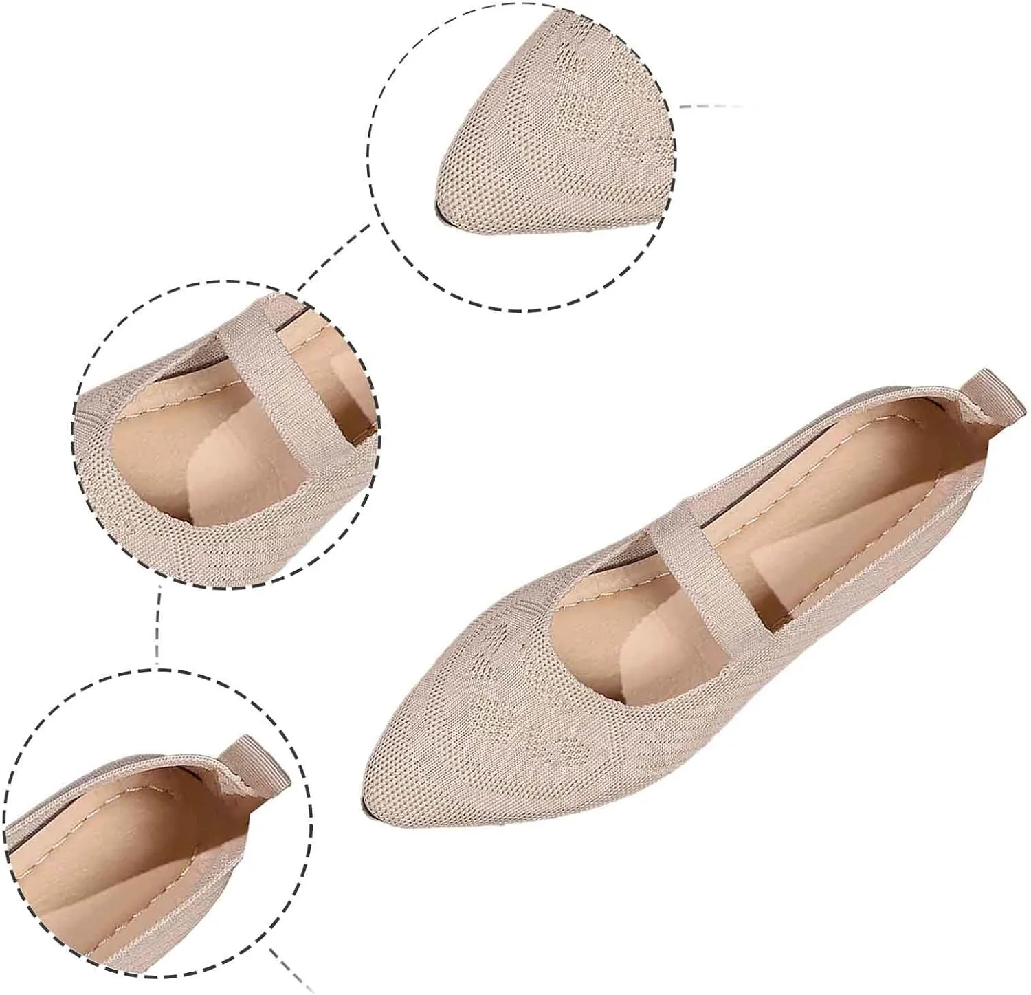 Women's Casual Slip On Loafers Breathable Comfortable Flat Shoes for Daily Wear Lightweight Walking with Jeans
