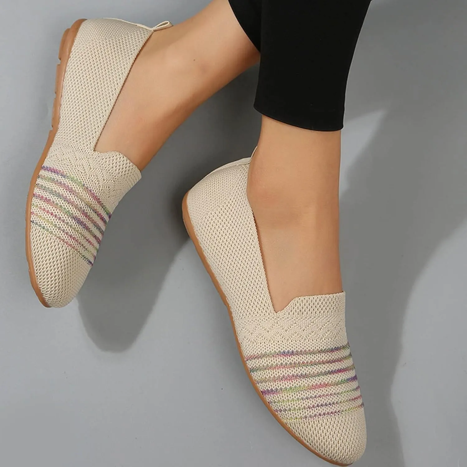 Women's Comfort Walking Boat Shoe Cute Loafer Slip on Ballet Flat Sneakers Classic Casual Walking Shoes