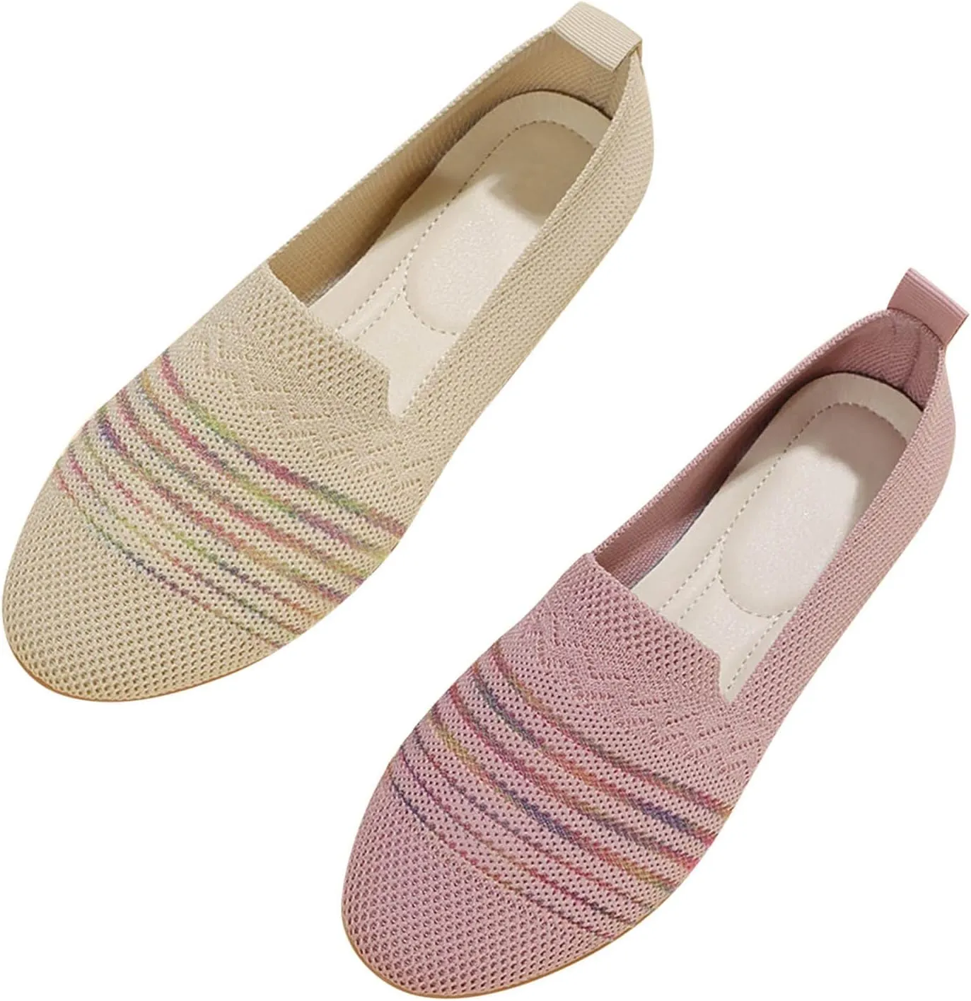 Women's Comfort Walking Boat Shoe Cute Loafer Slip on Ballet Flat Sneakers Classic Casual Walking Shoes