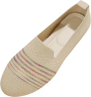 Women's Comfort Walking Boat Shoe Cute Loafer Slip on Ballet Flat Sneakers Classic Casual Walking Shoes