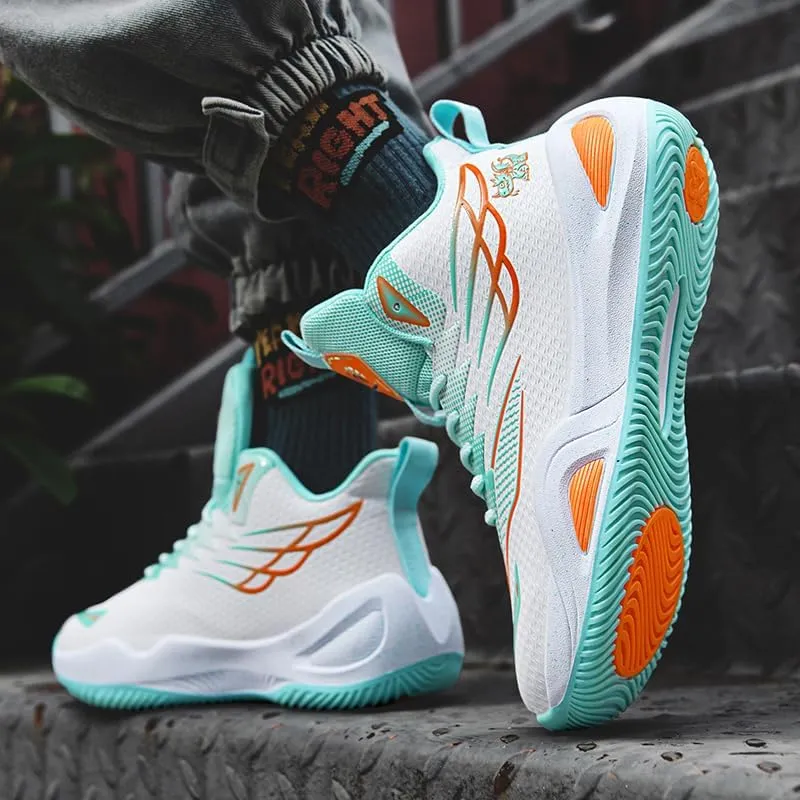 Womens Mens Basketball Shoes Lightweight Fashion Athletic Sneakers Breathable Comfortable Non Slip Unisex-Adult Outdoor Sports Training Shoes for Running Walking
