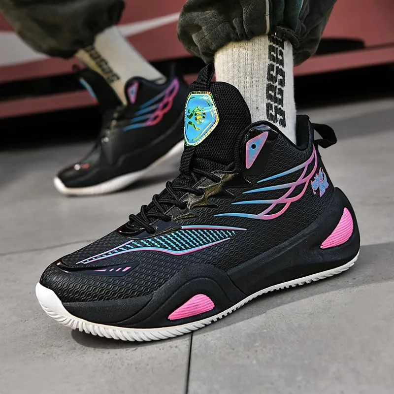 Womens Mens Basketball Shoes Lightweight Fashion Athletic Sneakers Breathable Comfortable Non Slip Unisex-Adult Outdoor Sports Training Shoes for Running Walking