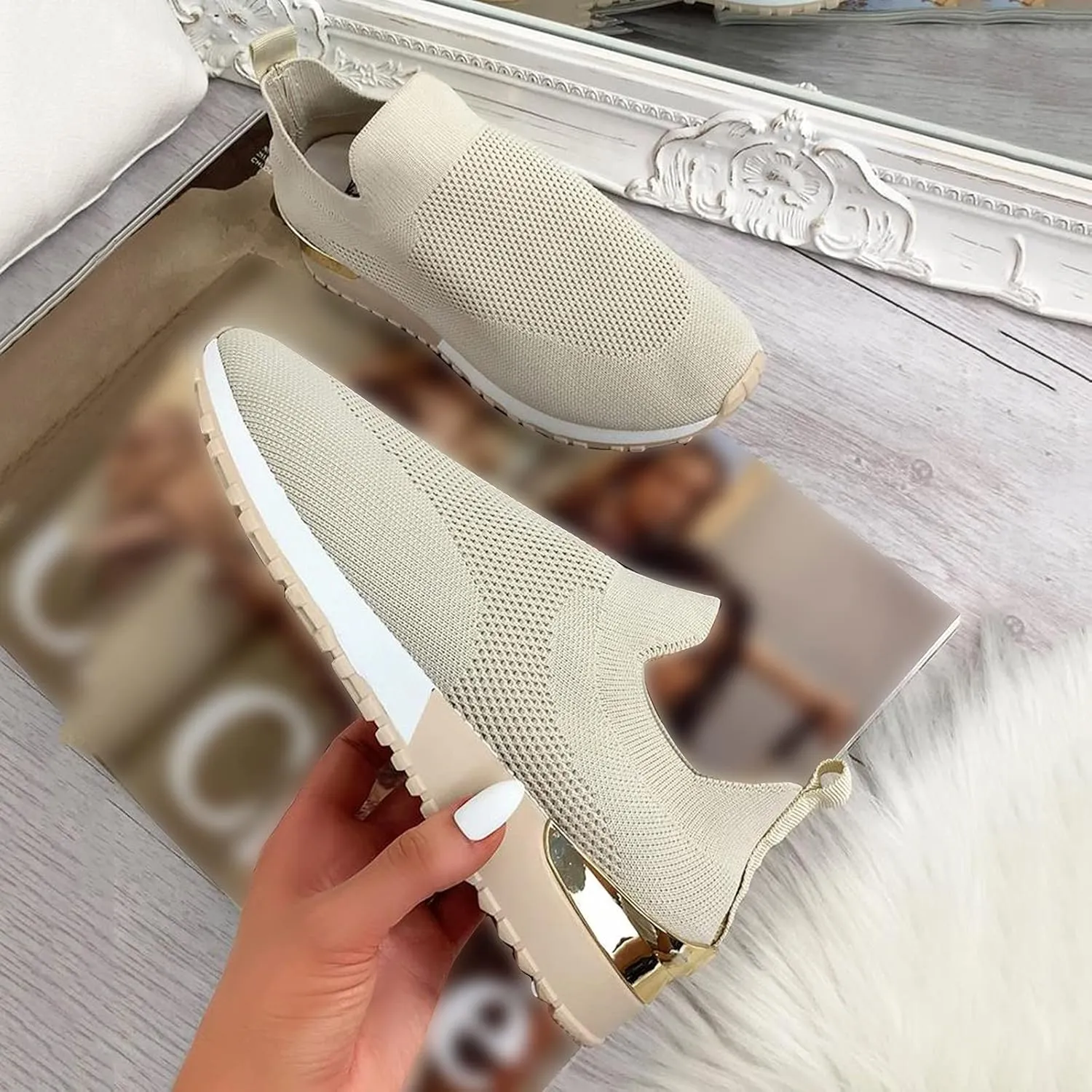 Womens Running Shoes Zapatos OrtopéDicos para Mujer Con Pie Plano Black Wedge Sneakers for Women Dressy Womens Tennis Shoes 7.5 Slip On Women's Slip On Shoes Size 7 Wide