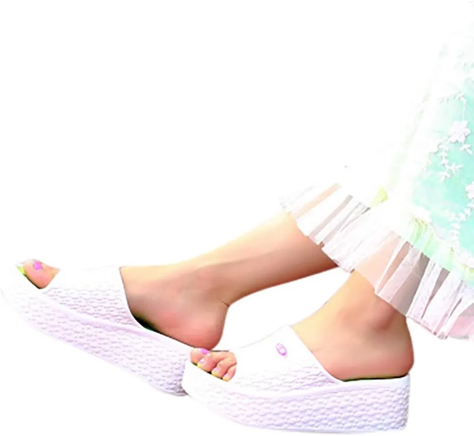 Womens Sandals Open Toe Platform Thick Soles Fashion Women Summer Sandals Breathable Lightweight Slip on Non Slip Slippers for Women Beach Shoes