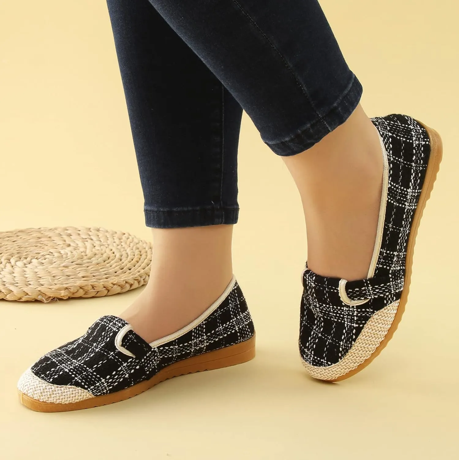 Womens Slip-On Loafers Casual Boat Loafers Shoes for Women Women's Comfort Penny Loafers with Arch Support