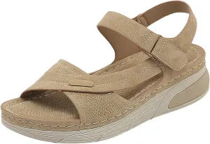 Women's Summer Platform Sandals Comfortable Toe Casual Walking Shoes with Thick Sole for Outdoor Beach Vacation