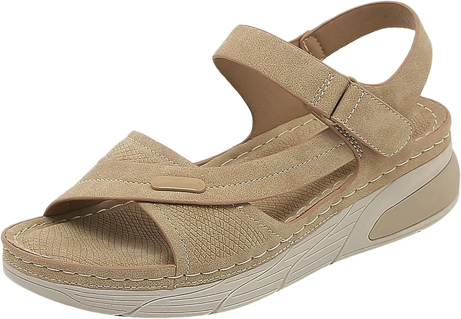 Women's Summer Platform Sandals Comfortable Toe Casual Walking Shoes with Thick Sole for Outdoor Beach Vacation