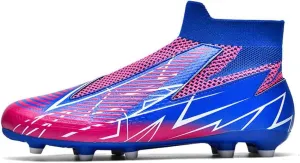 YAXE Unisex's Laceless AG FG Soccer Cleats Outdoor/Indoor Professional Football Sports Training Sneakers
